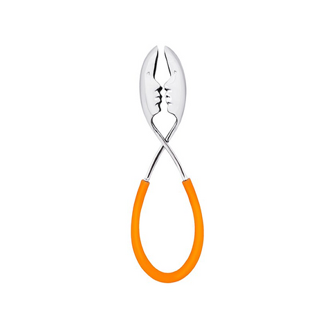 KISS STAINLESS TONGS WITH ORANGE HANDLE