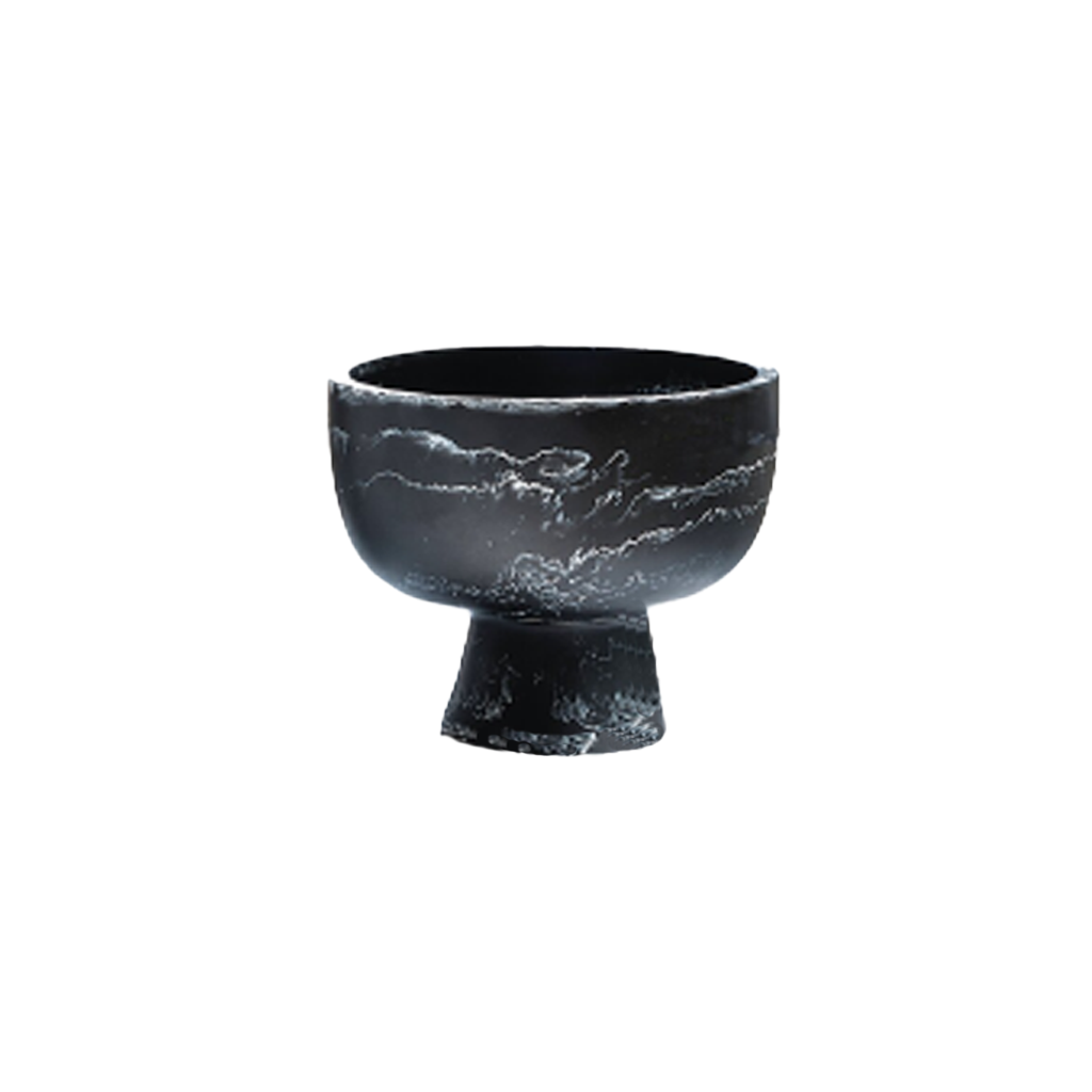 Marble and Glass Bowl, Black