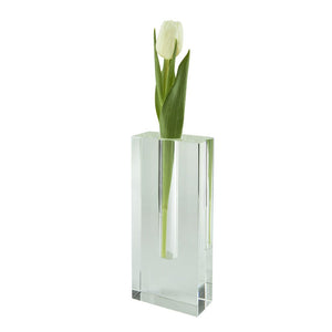 TALL CRYSTAL RECTANGLE VASE