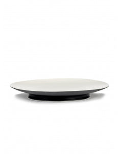 SERAX RA CERAMIC DINNER PLATE IN BLACK/OFF WHITE