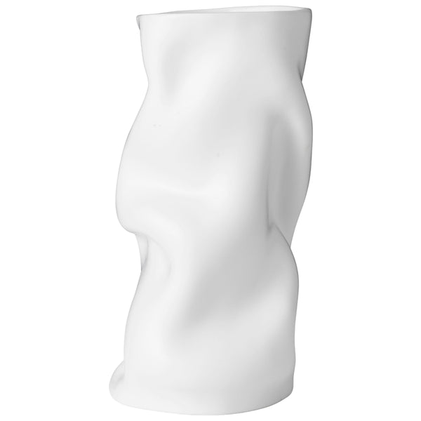 TALL COLLAPSE VASE IN WHITE
