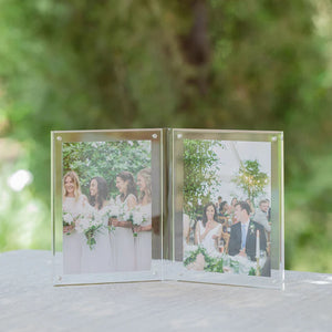 CLEAR ACRYLIC DOUBLE FRAME IN 4" x 6"