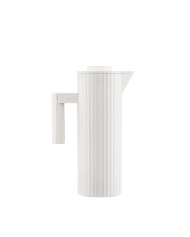 PLISSE THERMOS IN WHITE