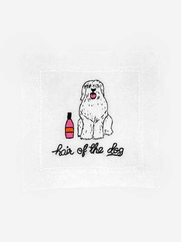 AUGUST MORGAN "HAIR OF THE DOG" COCKTAIL NAPKINS--GIFT BOXED SET OF 4
