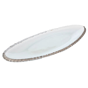 EDGEY OBLONG TRAY IN PLATINUM