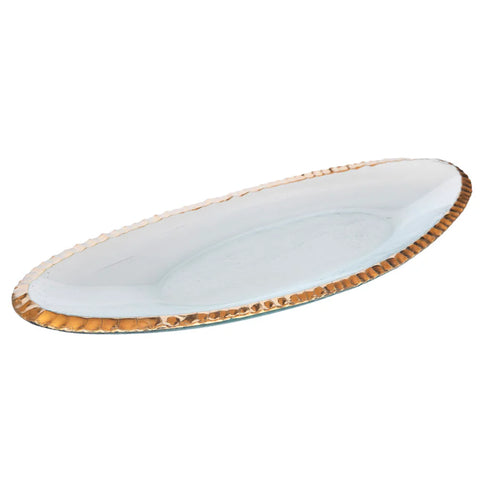 EDGEY OBLONG TRAY IN GOLD
