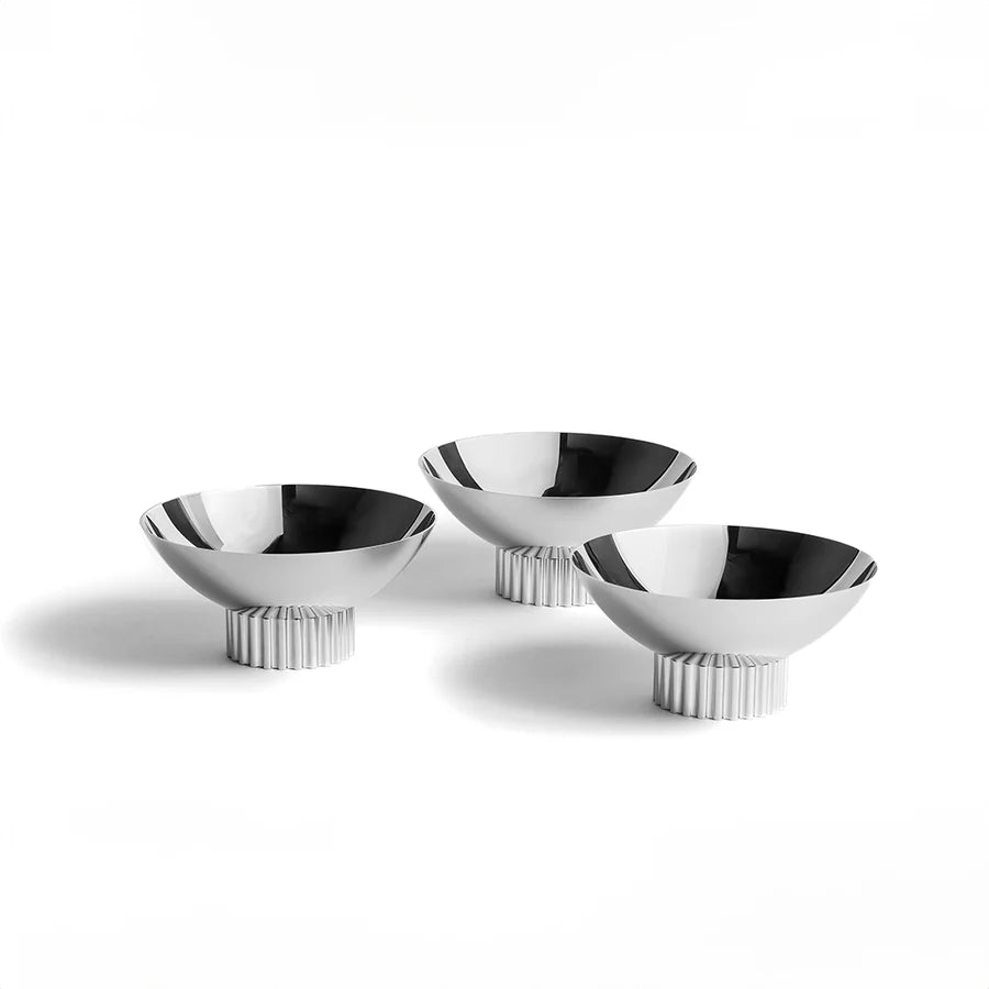 STAINLESS STEEL STRIATIONS TRIO BOWL SET