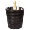 RATTAN ICE BUCKET IN BLACK