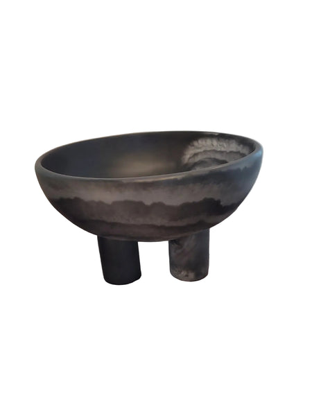 ATLIXCO PEDESTAL BOWL IN BLACK