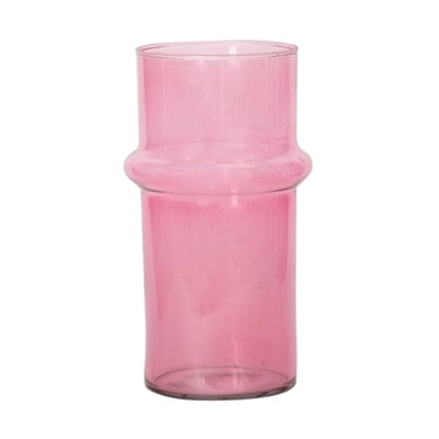 RECYCLED GLASS VASE IN PINK