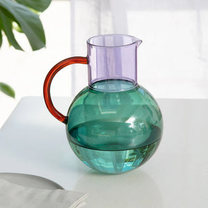 PABLO PITCHER IN TEAL, PURPLE AND AMBER