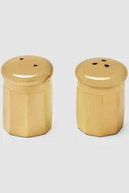 DUKE PEWTER SALT AND PEPPER SHAKERS IN GOLD