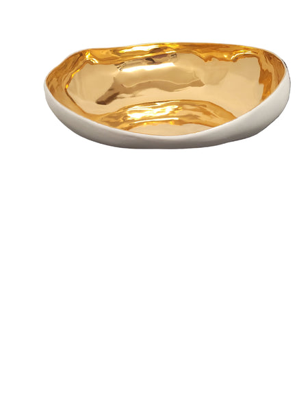 CREAM AND GOLD BOWL