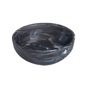 MEDIUM ROUND BOWL IN BLACK SWIRL