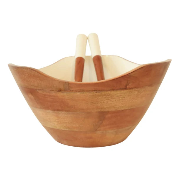 MONTAUK  BOWL SET WITH WHITE ENAMEL LINING