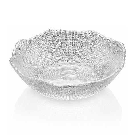 DIAMANTE SALAD SERVING BOWL IN CLEAR