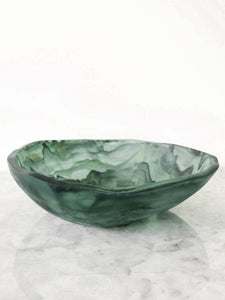 STONE BOWL IN SAGE MARBLE - 15"
