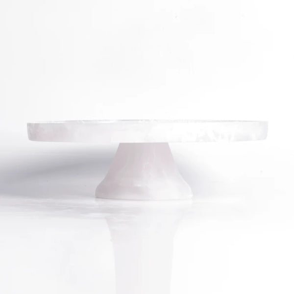 CLASSICAL CAKE DOME IN WHITE SWIRL