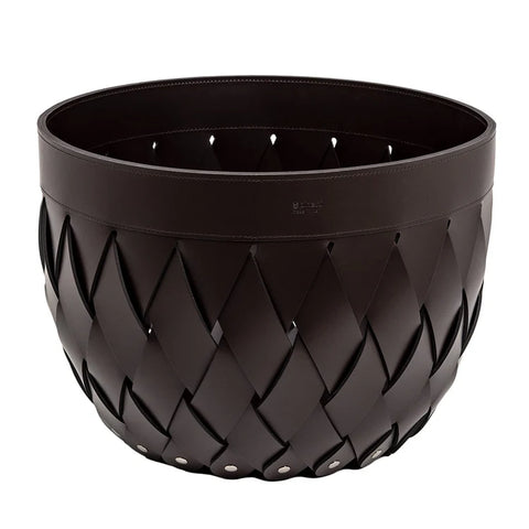 PINETTI CANARIA SMALL ROUND BASKET IN BLACK