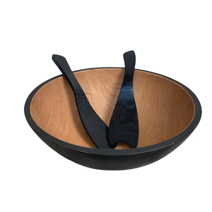 CHERRY 2 TONE ROUND WOOD BOWL