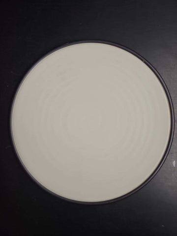 ROMULUS CRAFT BLACK AND WHITE DINNER PLATE