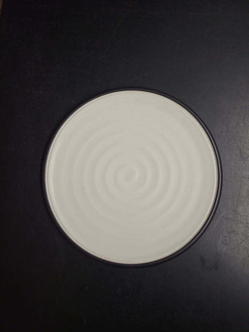 ROMULUS CRAFT BLACK AND WHITE SALAD PLATE