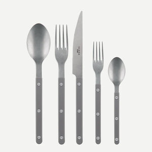BISTROT VINTAGE SOLID GREY - 5 PIECE PLACE SETTING
