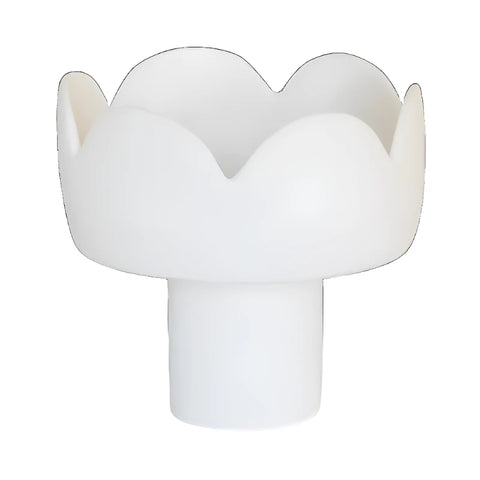 FLEUR MEDIUM PEDESTAL BOWL IN WHITE