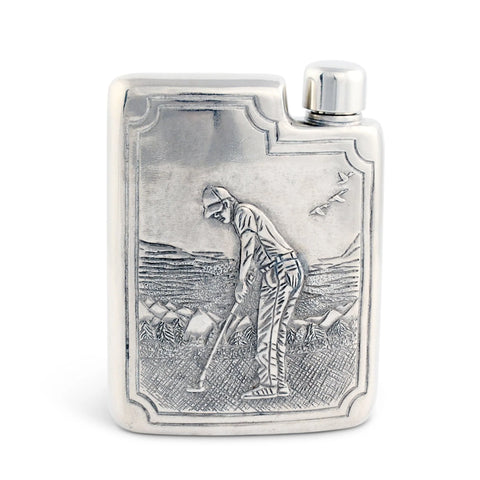 PEWTER GOLF FLASK