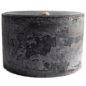 ROUND CANDLE BLOCK WITH 1 WICK IN BLACK