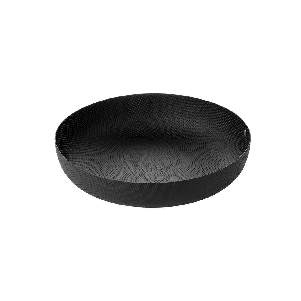 MOIRE TEXTURED SMALL BOWL IN BLACK
