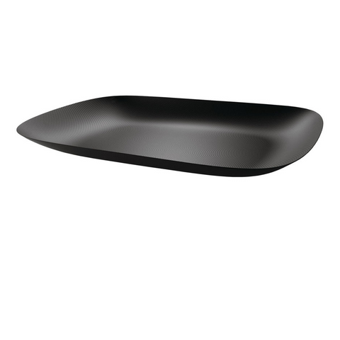 MOIRE TEXTURED TRAY IN BLACK