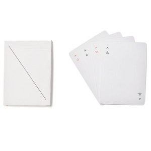 MINIMUM DESIGN PLAYING CARDS IN WHITE