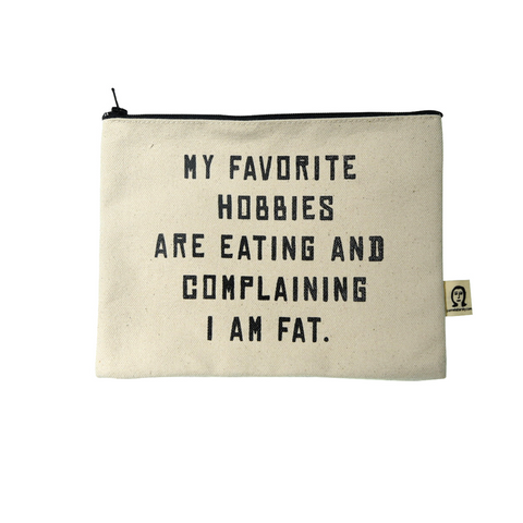 EATING AND COMPLAINING CANVAS POUCH