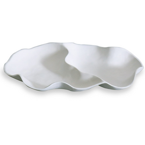 NUBE DOUBLE DIP DIVIDED BOWL IN WHITE