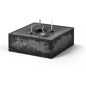 CANDLE BLOCK WITH 4 WICKS IN BLACK