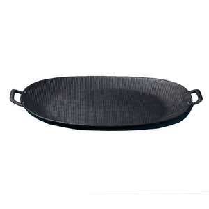 LARGE BLACK CROSS HATCH TRAY WITH HANDLES