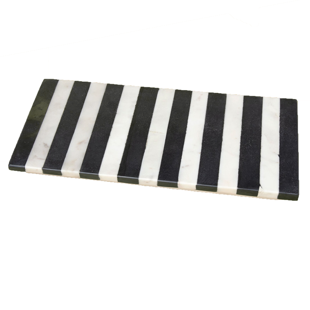 BLACK AND WHITE MARBLE CHEESE BOARD