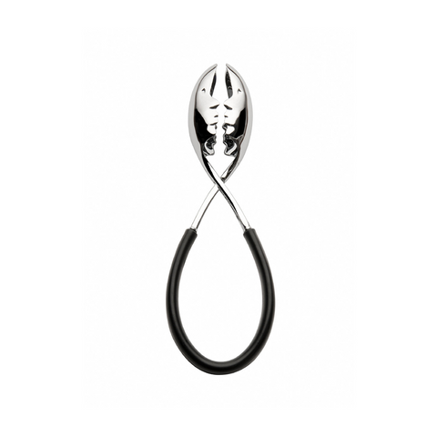 KISS STAINLESS TONGS WITH  BLACK HANDLE