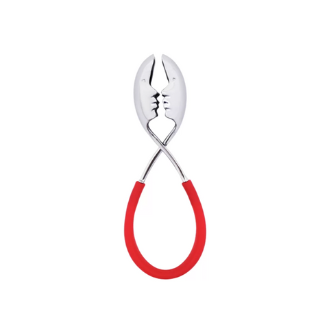 KISS STAINLESS TONGS WITH RED HANDLE