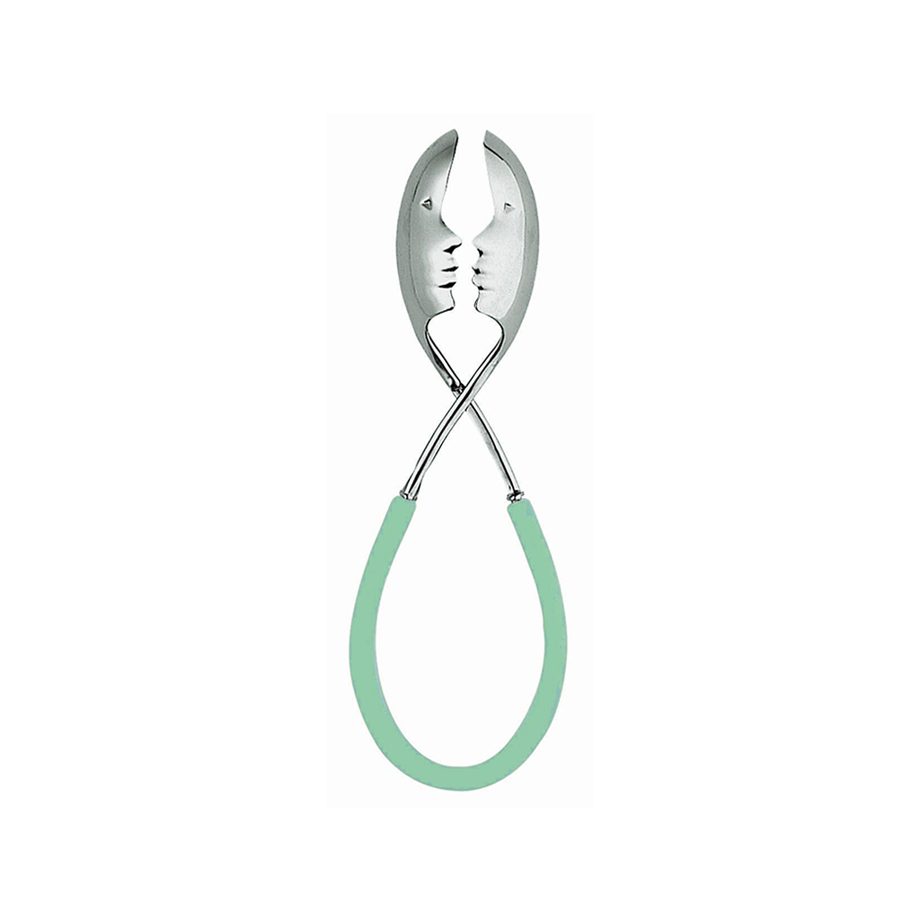 KISS STAINLESS TONGS WITH TURQUOISE HANDLE