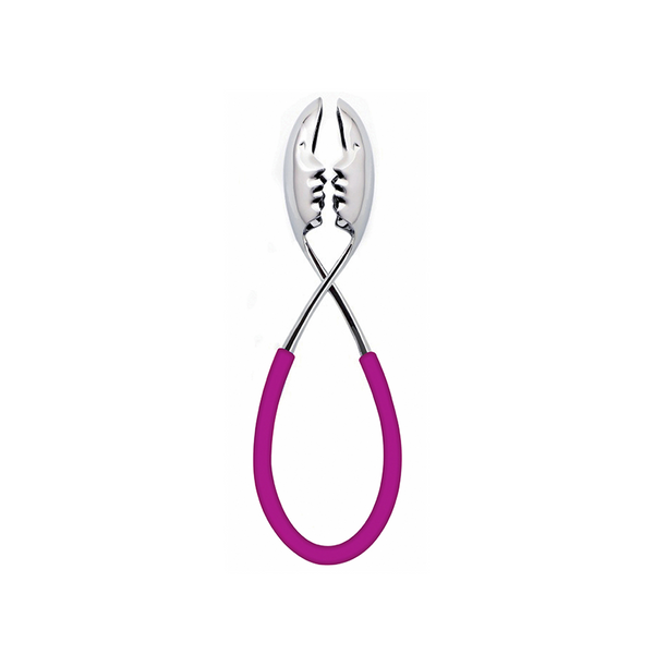 KISS STAINLESS TONGS WITH FUCHSIA HANDLE