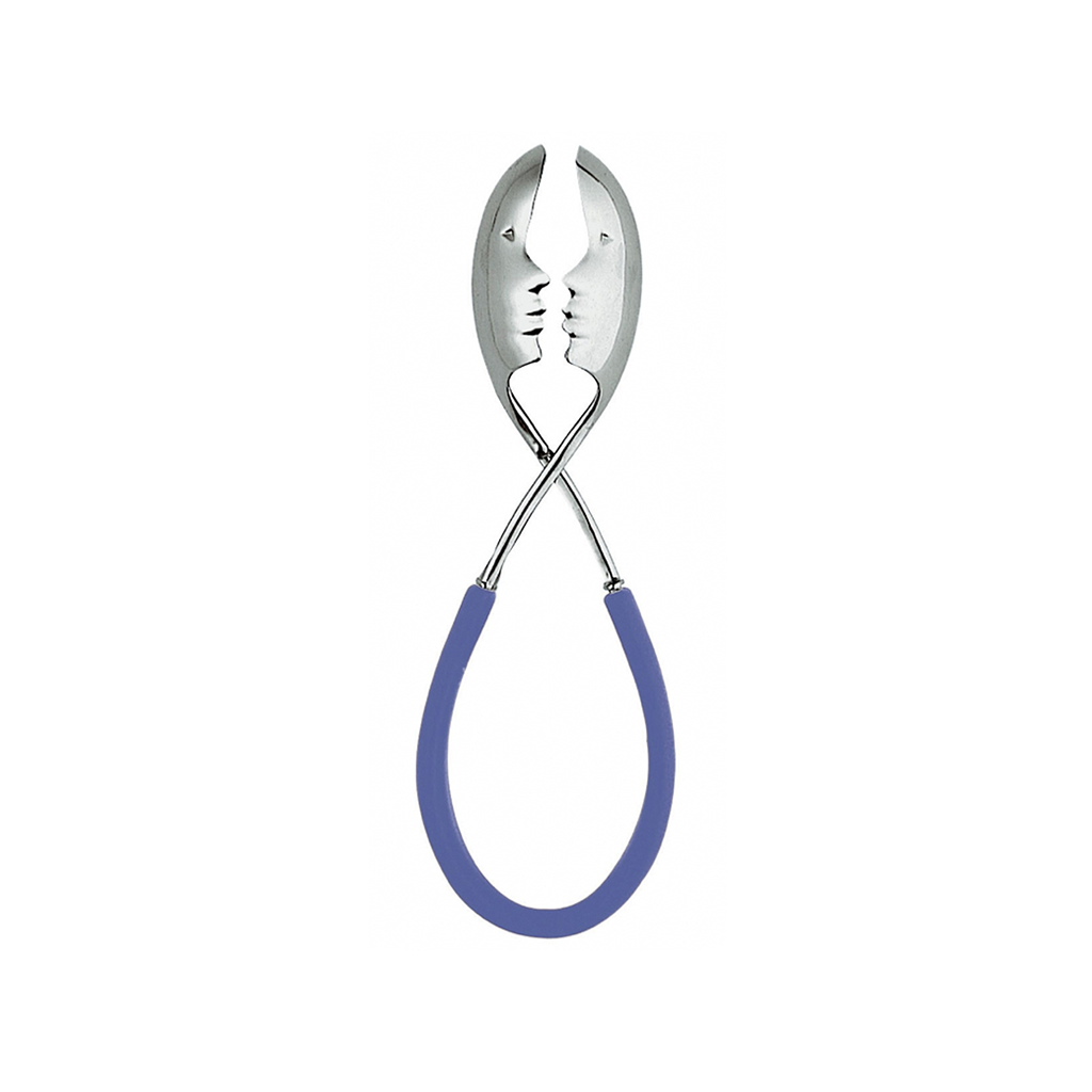 KISS STAINLESS TONGS WITH BLUE HANDLE