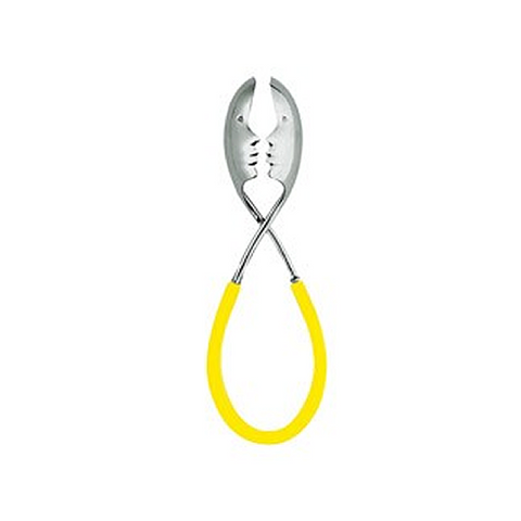 KISS STAINLESS TONGS WITH YELLOW HANDLE