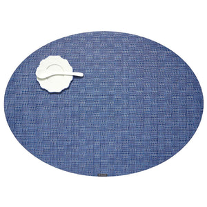 BAY WEAVE OVAL PLACEMAT IN BLUE JEAN