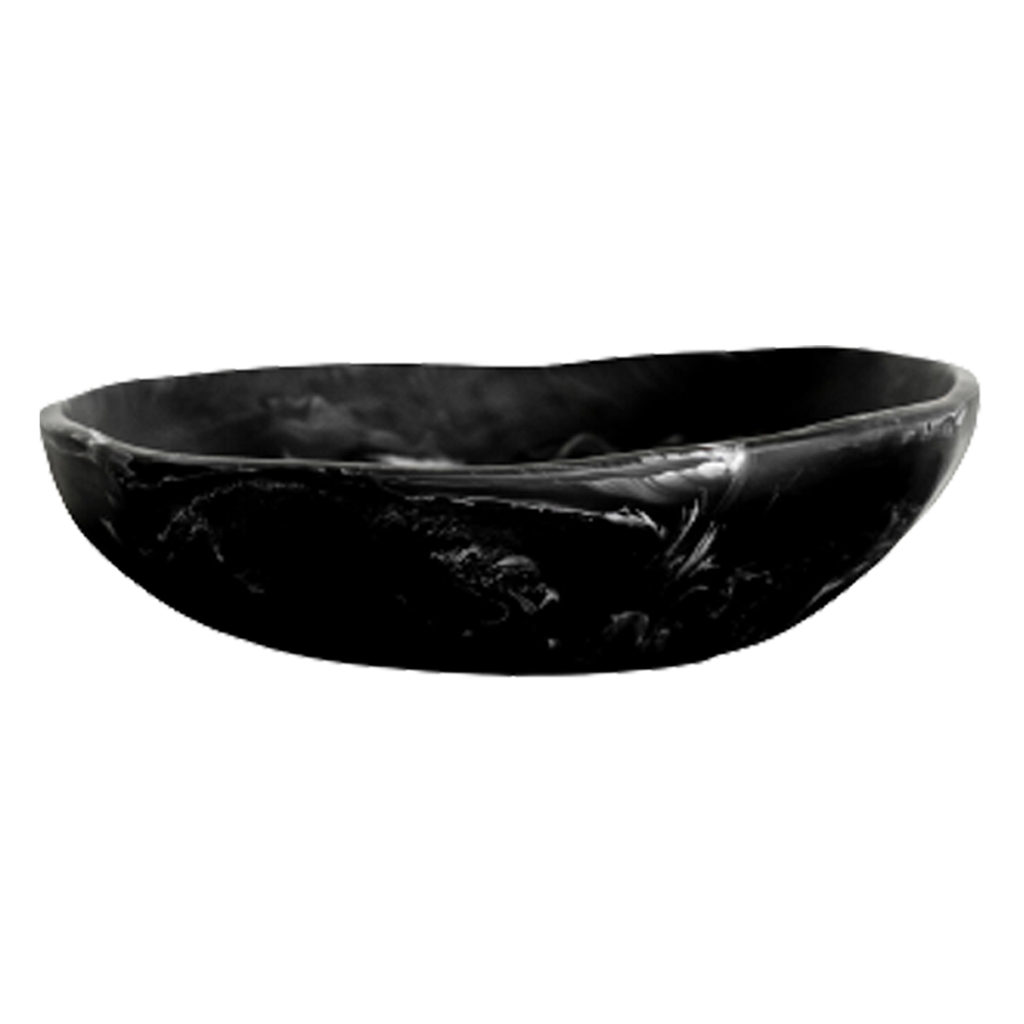 STONE BOWL IN BLACK MARBLE - 28"