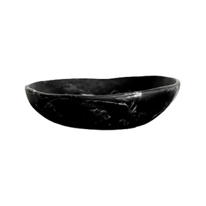 STONE BOWL IN BLACK MARBLE - 15"