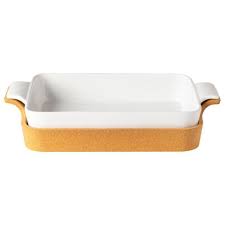 ENSEMBLE WHITE RECTANGULAR CASSEROLE WITH CORK CRADLE