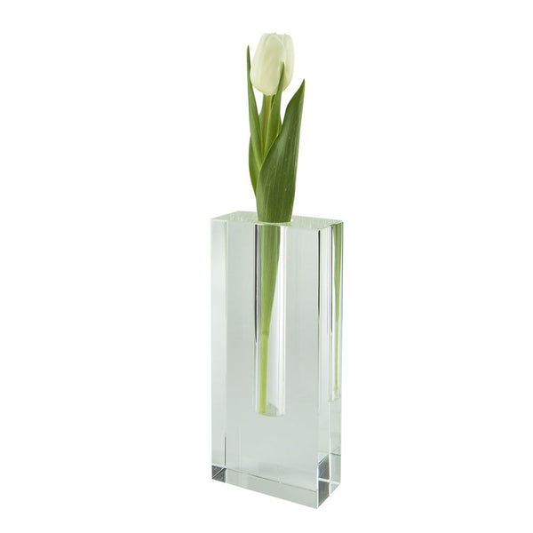 TALL CRYSTAL RECTANGLE VASE