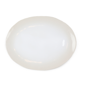 ORGANIC LARGE OVAL PLATTER IN WHITE